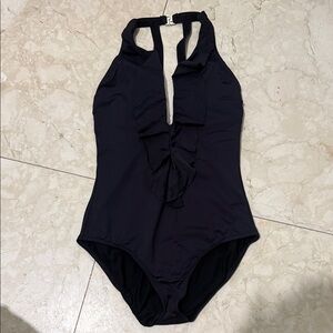Black Halter One-Piece Swimsuit
